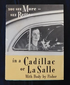 Cadillac Or La Salle 1940 Sales Brochure - See More, See Better - Body By Fisher - Picture 1 of 9