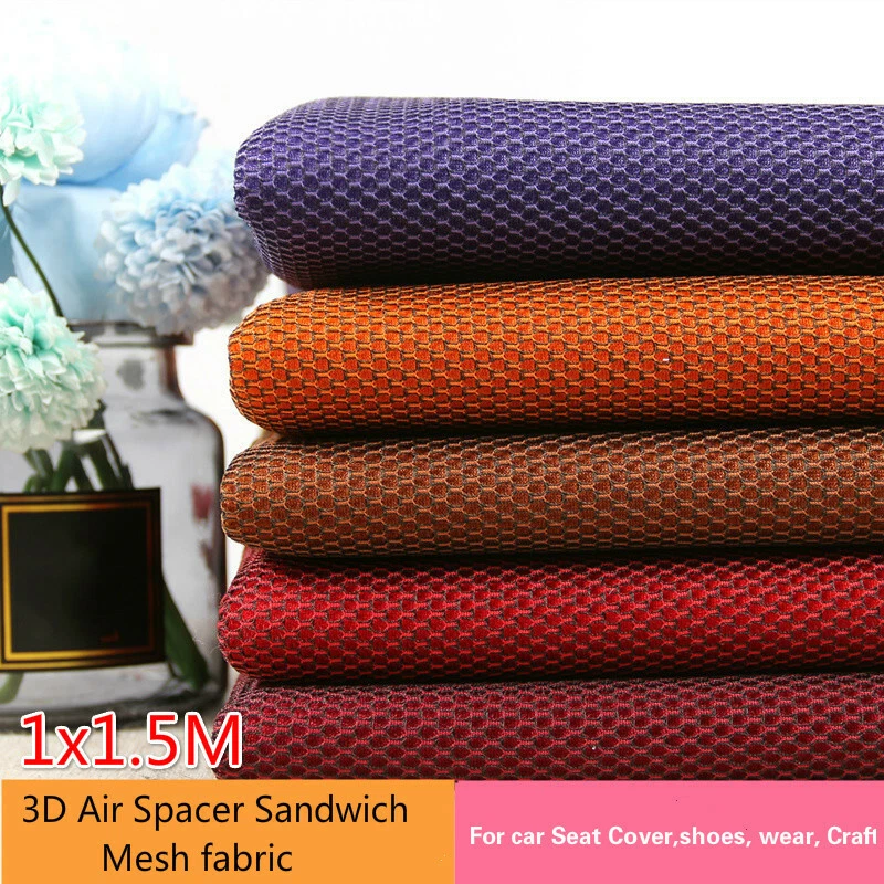 Thick 3D Air Spacer Sandwich Mesh Fabric Net Cloth Car Seat Cover Material - image 1 of 4