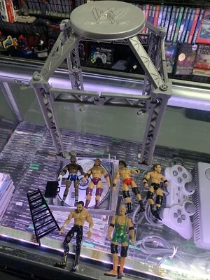 WWE Jakks Wrestling Deluxe Build N' Brawl Serie 5 Mini 4" Figura Juego Completo Foto 1 de 4