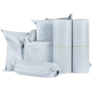 50Pcs Shipping Envelope Bags Plastic Express Envelope Storage Bags Grey White Co - Picture 1 of 24