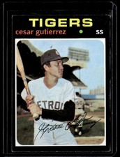 1971 Topps #154 Cesar Gutierrez Detroit Tigers EX Baseball Card *A38