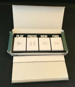 Memo Notes Ex-Press Rocket Design Play Pause Rew Fwd Post Its NIB - Picture 1 of 2