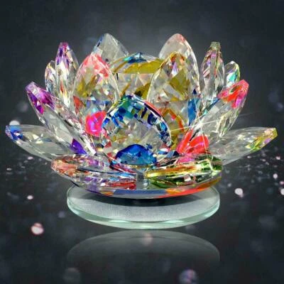 New Vastu Fengshui Transparent Crystal Lotus For Positive Energy Luck Prosperity - Image 1 of 4