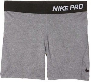 NEW NIKE PRO [L] Girl's 4.0" COMPRESSION Yoga/Gym Shorts-Grey/Black 819609-063 - Picture 1 of 3