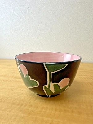 Anthropologie Bowl CASSIE BYRNES Flowers MELBOURNE Handpainted Stoneware NWT - Image 1 of 4