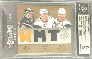 MINT 2009/10 SPX Winning Trios Game Jerseys VANEK/POMINVILLE/MILLER/50 #WTSAB