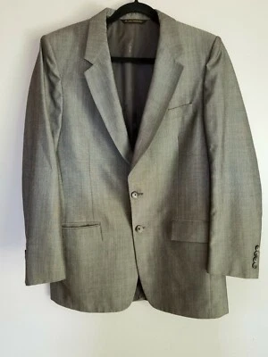 Abrigo deportivo de verano Kingsridge para hombre 42L ajustado a cuadros 2 botones forrado blazer de lana Foto 1 de 4