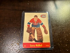 1955-56 Parkhurst GERRY MCNEIL #52 Montreal Canadiens Read Description - Picture 1 of 2