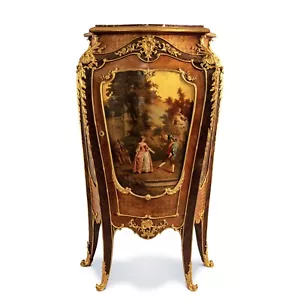 FRENCH ORMOLU BRONZE MOUNTED MARBLE TOP COMMODE ATTR. TO JOSEPH-EMMANUEL ZWIENER - Picture 1 of 5