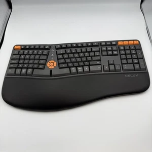 Delux Ergonomic Keyboard GM905DB Tested And Works - Picture 1 of 4