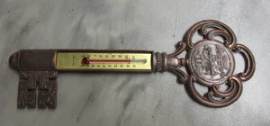Termometro chiave souvenir metallo vintage - GRAND BAHAMA - FREEPORT LUCAYA - 8 pollici - Foto 1 di 2