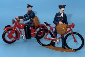 Vintage Cast Iron Or Lead  Motorcycle And Bicycle - VGC Motorcycle Approx 3” - Picture 1 of 18