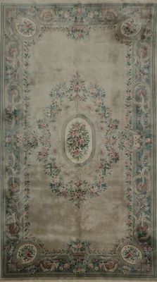 Art Deco Chinese Large Rug 10x18 Vegetable Dye Hand-knotted Palace Size Carpet - Image 1 of 4