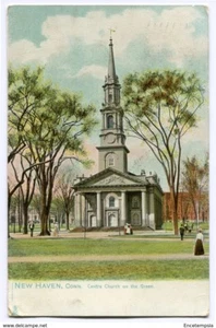 CPA-Carte postale -Etats-Unis -New Haven - Centre Church on the Green - 1907  - Picture 1 of 2