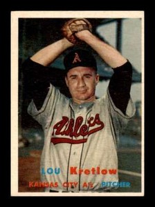 1957 Topps Lou Kretlow #139 Kansas City Athletics