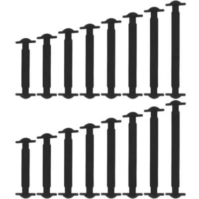 Lacci per scarpe elastici in silicone uomo donna confezione da 16 pz nuovi neri - Immagine 1 di 4