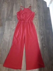 Jersey de pierna ancha cintura ceñida espalda corredor halter rojo M para dama - Imagen 1 de 6