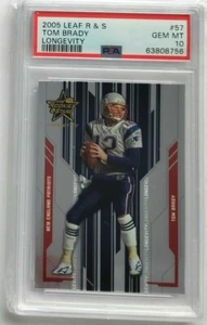 2005 Leaf R & S Tom Brady Longevity #57 PSA 10 - Picture 1 of 2