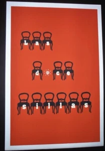THE 12 CHAIRS CUBAN Silkscreen Movie Tribute Poster Salutes 1962 CUBA Comedy - Picture 1 of 4