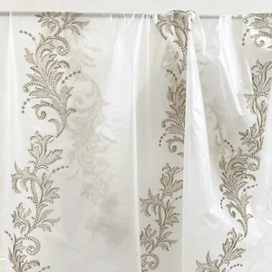 "¡Diseño de tela!"OFERTA% 2 metros ISABELLA* tela bordada en oro por metros Nya Nordiska - Imagen 1 de 10