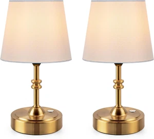 2 Pack Small Cordless Lamps, Battery Operated Table Lamp Dimmable, 4000Mah Recha - Picture 1 of 12