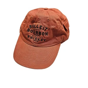 Bulleit Bourbon Whiskey Embroidered Hat VonFok Adjustable Cotton Orange Cargo - Picture 1 of 8
