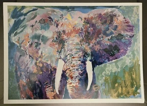 LeRoy Neiman 2006 “CHARGING BULL” Elephant Face Postal Promo #8 - Imagen 1 de 2