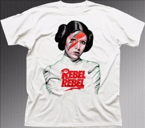 Princess Leia REBEL REBEL Star Wars inspired white cotton t-shirt 9313 - Picture 1 of 2