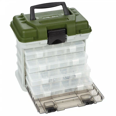 Angelkoffer mit 4 Boxen Gerätekoffer mit Tackleboxen Angelbox 27cm Zite Fishing