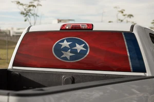 Truck Decal Back Window - Tennessee State Flag - perforated vinyl TBW030 - Picture 1 of 4