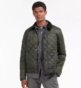 BARBOUR Lemal Steppjacke Reißverschlusskragen wattiert - Salbeigrün UK Größe Medium - Bild 1 von 11