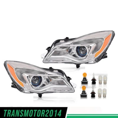 Pair/Left/Right Headlight HeadLamp w/Bulb Fit For 2014-2017 Buick Regal Factory Foto 1 de 4