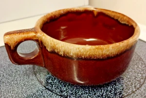Western Stoneware WS Maple Leaf Brown Drip Glaze Soup Chili Crock Bowl - Picture 1 of 4