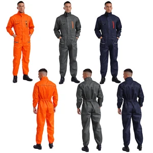 Men Unitard Wear-resistant Coveralls Cleanroom Jumpsuit Spray Leotard Mechanic - Picture 1 of 43