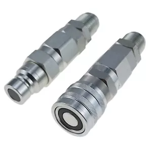 #12 JIC Flat Face Hydraulic Quick Connect Coupler forBobcat 7753 773 873 863 963 - Picture 1 of 4
