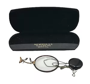 Antiguo estuche rígido para gafas de colección Ray Mercer Quincy ILL 12K Bridge - Imagen 1 de 13