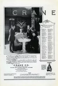 1922 Crane Co Badarmaturen Wasserhähne Abfluss DRUCKANZEIGE über 100 Jahre alt (3482) - Bild 1 von 1