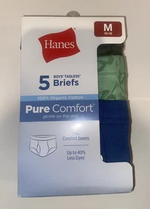 NEW IN PACKAGE. 5-pack Hanes Purecomfort Boys Briefs underwear. Size Med (10-12) - Picture 1 of 6