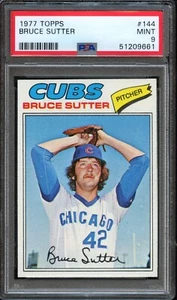 BB - 1977 Topps - #144 - Bruce Sutter - PSA 9 - MINT - Picture 1 of 2