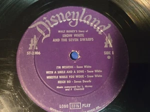 SNOW WHITE and THE SEVEN DWARFS - VINYL RECORD LP (DISC ONLY, NO COVER) - Picture 1 of 3