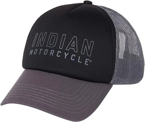 Indian Motorcycle Outline Logo Trucker Cap, Black - O/S - 2833439 FREE SHIPPING - Picture 1 of 1