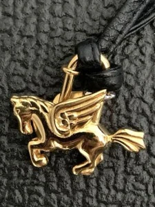 HERMES Cadena Pegasus Gold Charm Key Accessory NoBOX - Picture 1 of 5