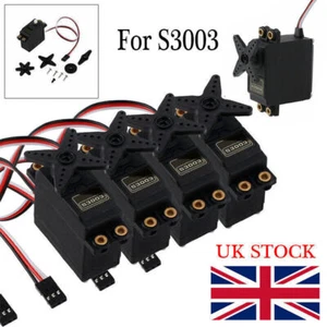4 Stück Standard High Torque Servo für S3003 Futaba RC Auto Flugzeug Boot Hubschrauber - Bild 1 von 8