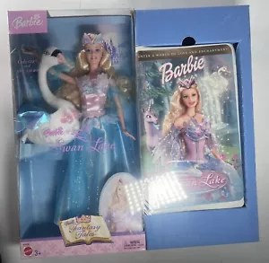 New Sealed 2003 Barbie Swan Lake Odette Doll & VHS Combo Fairy Tale Collection - Picture 1 of 3