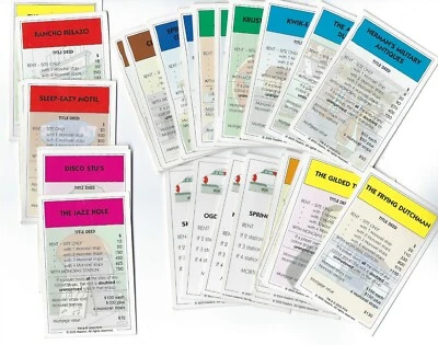 Parker Bros The Simpsons Monopoly Spare / Replacement Title Deed cards - Image 1 of 4