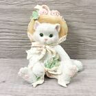 Calico Kitten Cat Our Friendship Blossomed From The Heart Vintage Figurine Gift