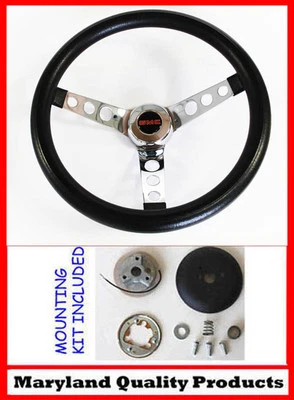 C15 C25 C35 C1500 Jimmy Negro y Cromo Volante GMC Tapa Central 14 1/2" Foto 1 de 4