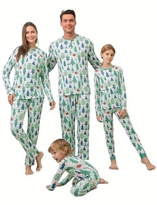 SUNNYBUY Kinder 10T Weihnachten Pyjama Set Weihnachtsbaum Print Jammies Pyjama Neu - Bild 1 von 12