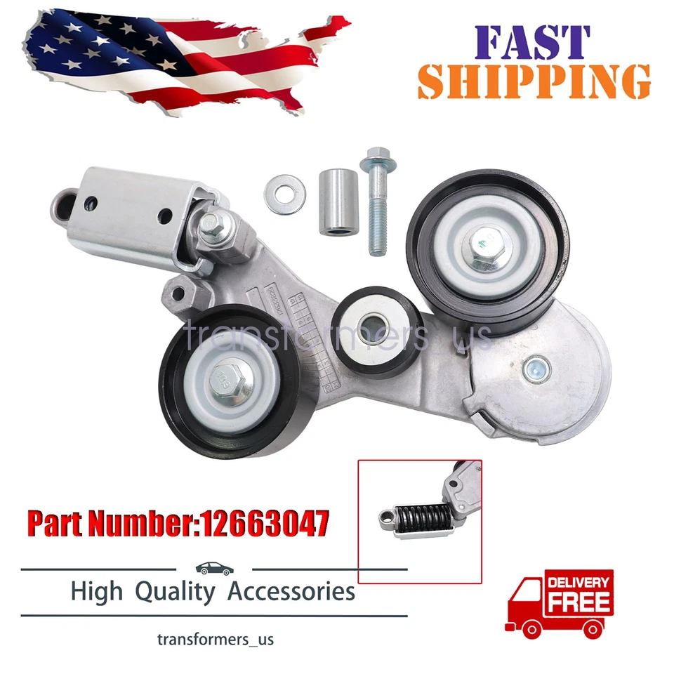 Drive Belt Tensioner Assembly For Chevrolet Malibu Impala Buick 12663047 - Image 1 of 4