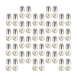 150 Sets Pearl Four-claw Buckle Rivets for Clothing Fabric Clothes Nail - Picture 1 of 12